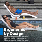 Step2 Vero Pool Lounger, Fade-Resistant, Waterproof Patio Furniture, Pool - Image 3