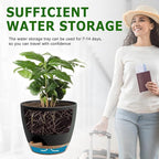Plant Pots 10/9/8/7.5/7 Inch Self Watering Pots, Plastic Flower Pots, Nursery - Image 5