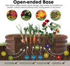 4x2x1ft Oval Galvanized Raised Garden Bed Outdoor 9-in-1 Large Metal Modular - Image 3