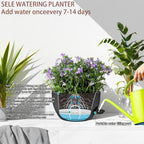 2 Pack 12 Inch Self Watering Hanging Planters - Image 6