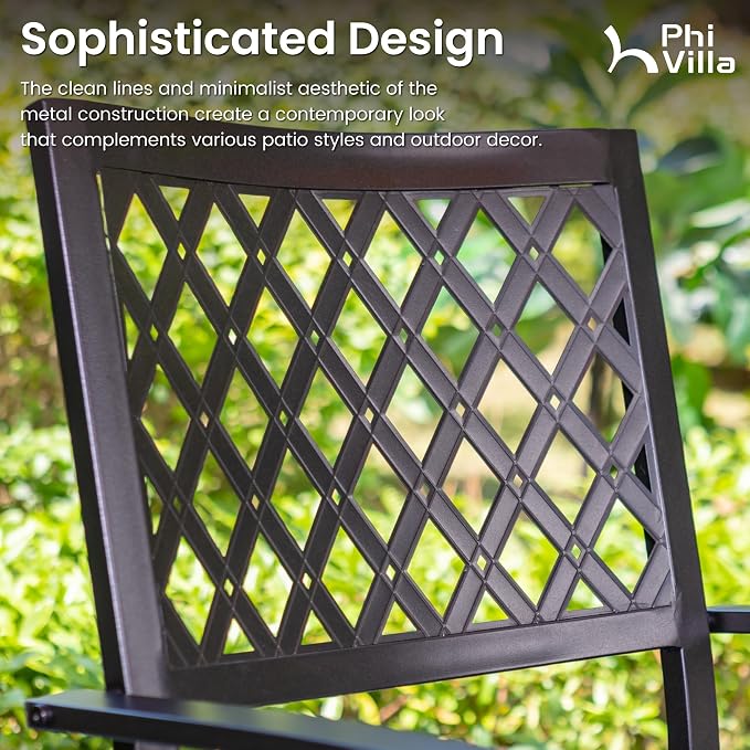 PHI VILLA 7 Pieces Outdoor Round Dining Set - Image 5