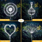 JJGoo Solar Firework Lights, 4 Pack 120 LEDs 2 Lighting Modes Solar Garden - Image 6