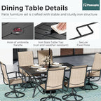7-Piece Outdoor Dining Set, Patio Furniture Set - Image 6