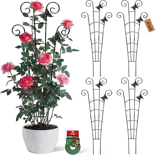 30'' Larger Plant Trellis Indoor, Expandable Metal Trellis by Xeeol