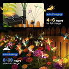 Solar Garden Lights, Swaying Butterfly Lights Outdoor Decorative, Pathway - Image 2