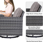 Belord Spacious 11 Pieces Patio Conversation Set - Image 6