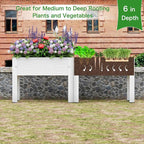 Raised Garden Bed with Detachable Tall Legs Elevated Metal Planter Box - Image 7