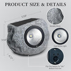 Solar Rock Lights Outdoor 2 Pack, Bright Solar Spotlights Outdoor Waterproof - Image 5