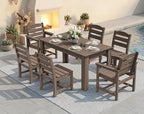 SERWALL Outdoor Dining Sets for 6, HDPE Dining Sets - Image 4