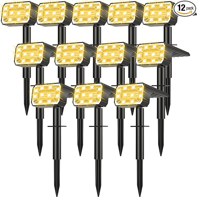 Solar Spot Lights Outdoor Waterproof IP65, Solar Landscape Spotlights, Auto by NACINIC