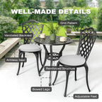NUU GARDEN Patio Bistro Set 3 Piece, Outdoor Cast Aluminum Bistro Table and - Image 7