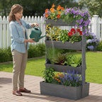 Wooden Vertical Raised Garden Bed, 4 Tier Garden Planters Raised Beds - Image 5