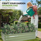G GOOD GAIN 4-in-1 Adjustable Raised Garden Bed Kit | Galvanized Planter Boxes - Image 2
