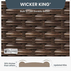PHI VILLA 5-Piece Wicker Patio Furniture Set, Outdoor Sectional Sofa - Image 4
