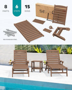 SERWALL Patio Chaise Lounge Chair - Image 7