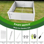 A ANLEOLIFE 4X4X1.5 ft Galvanized Raised Garden Beds Outdoor, Square Metal - Image 5