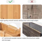 Yaheetech 90.5″ L×23.5″ W×16″ H Wooden Raised Garden Bed, Horticulture Wood - Image 9