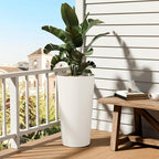 FONTOI 23.6" Tall Planter for Outdoor Plants Set of 2 Large Outdoor Plastic - Image 5