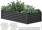 YITAHOME 6x3x1.5ft Large Raised Garden Bed Kit, Galvanized Metal Planter Box by YITAHOME