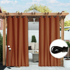 NICETOWN 2 Panels Weighted Blackout Outdoor Curtains - Image 5