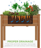 Best Choice Products 34x18x30in Raised Garden Bed, Elevated Wood Planter Box - Image 4