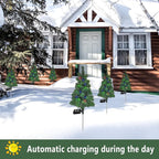 4PCS Solar Christmas Tree Garden Stake Lights Outdoor Waterproof Pathway Lights - Image 5