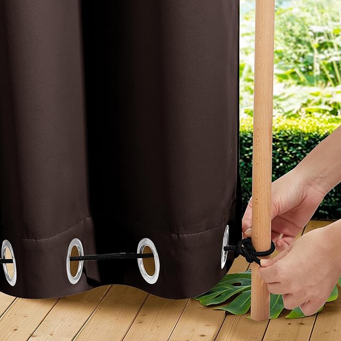 NICETOWN 2 Panels Weighted Outdoor Curtains - Image 4