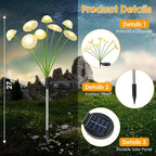 2PK 16LED Solar Garden Lights Outdoor, Mushroom Solar Lights Outdoor, IP65 - Image 3