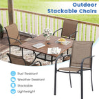 VICLLAX Patio Dining Set for 6, Outdoor Furniture Set Includes 63" Rectangle - Image 6
