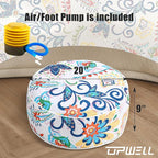 UPWELL Waterproof Inflatable Outdoor Ottoman Pouf, Portable Patio Footrest - Image 3