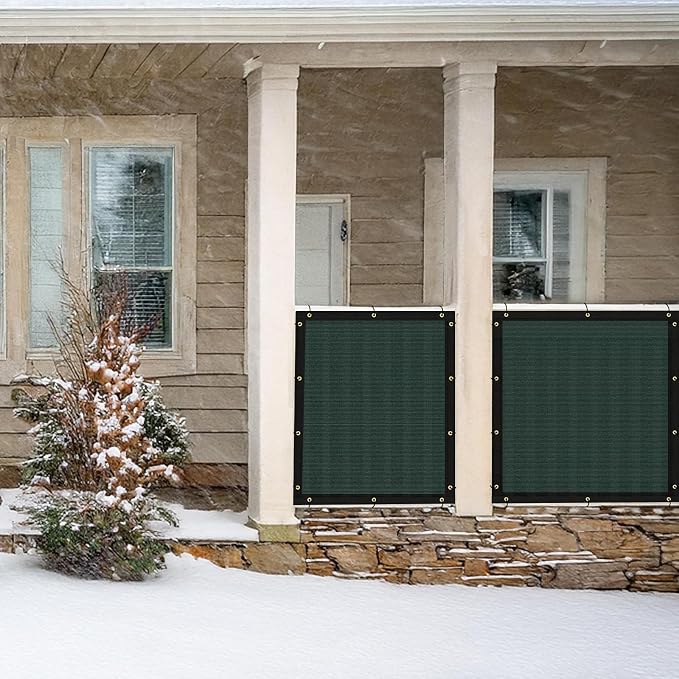 UPGRADE Privacy Fence Screen 5'x56' Dark Green Outdoor 90% Visibility Blockage - Image 8