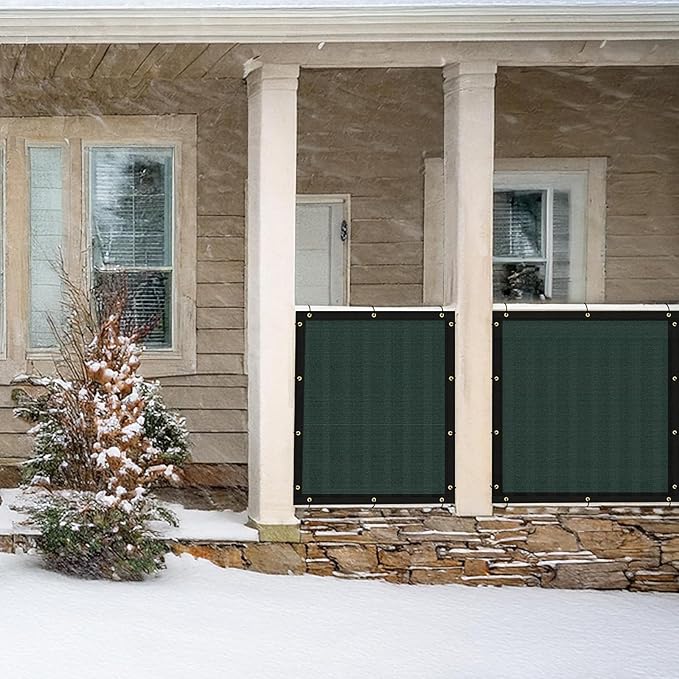 UPGRADE Privacy Fence Screen 5'x68' Dark Green Outdoor 90% Visibility Blockage - Image 8