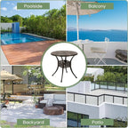 Patio Dining Table, Cast Aluminum Patio Table - Image 8