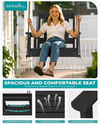 SERWALL HDPE Single Porch Swing Set of 2, Heavy Duty Single Person Swing Chair - Image 6