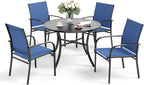 5 Piece Patio Dining Set for 4, Outdoor Table and Chairs Set for Lawn Backyard - Image 9