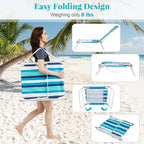 GYMAX Tanning Chair, 330lbs Capacity & Shoulder Strap, Portable Layout - Image 6