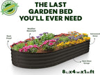 Plant & Plot Galvanized Raised Garden Beds Outdoor // 8×4×1 ft Planter Raised - Image 5