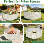Hexagon Raised Garden Bed, 48 Inch Diagonal & 16.5 Inch Tall, Galvanized Steel - Image 7