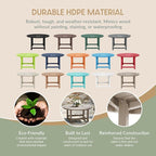 WestinTrends Malibu Low Outdoor HDPE Round Patio Coffee Table, Weathered Wood - Image 6