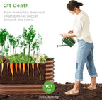 Best Choice Products 4x2x2ft Outdoor Metal Raised Garden Bed, Oval Deep Root - Image 2