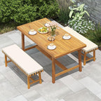 Tangkula 3 Piece Patio Dining Set - Image 2