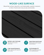 SERWALL Outdoor Coffee Table, HDPE Patio Coffee Table - Image 7
