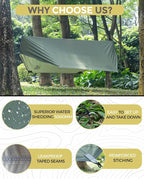 Miztli Camping Hammock with Net and Rain Fly, Portable Lightweight Outdoor - Image 2