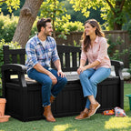 Flamaker 80 Gallon Storage Bench Outdoor Indoor, Durable All-Weather Seating - Image 6
