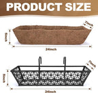 24 Inch Window Box Planters Outdoor, Deck Railing Planter Boxes - Image 2