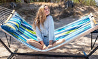 SUPERJARE Hammock with Stand, 2 Person Heavy Duty Hammock with Padded Cotton - Image 2