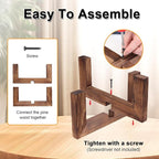 Plant Stand, Indoor/Outdoor Wood Plant Holder, Single Flower Pot Stand - Image 6