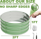 3Pcs 2X2X1ft Round Raised Garden Bed Kit, Galvanized Raised Garden Beds Outdoor - Image 4