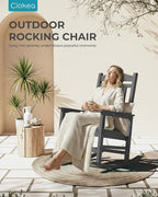 Ciokea Oversized Outdoor Rocking Chairs Set of 4, 380lbs Heavy-Duty Large Patio - Image 8