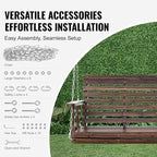 VEVOR Outdoor Wooden Porch Swing, 880lbs 4.5FT Heavy Duty Haning Porch Swings - Image 5